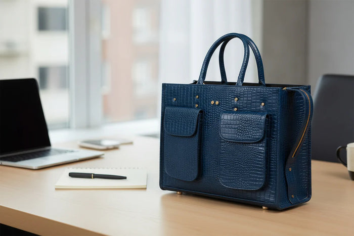 Croco Satchel Bag