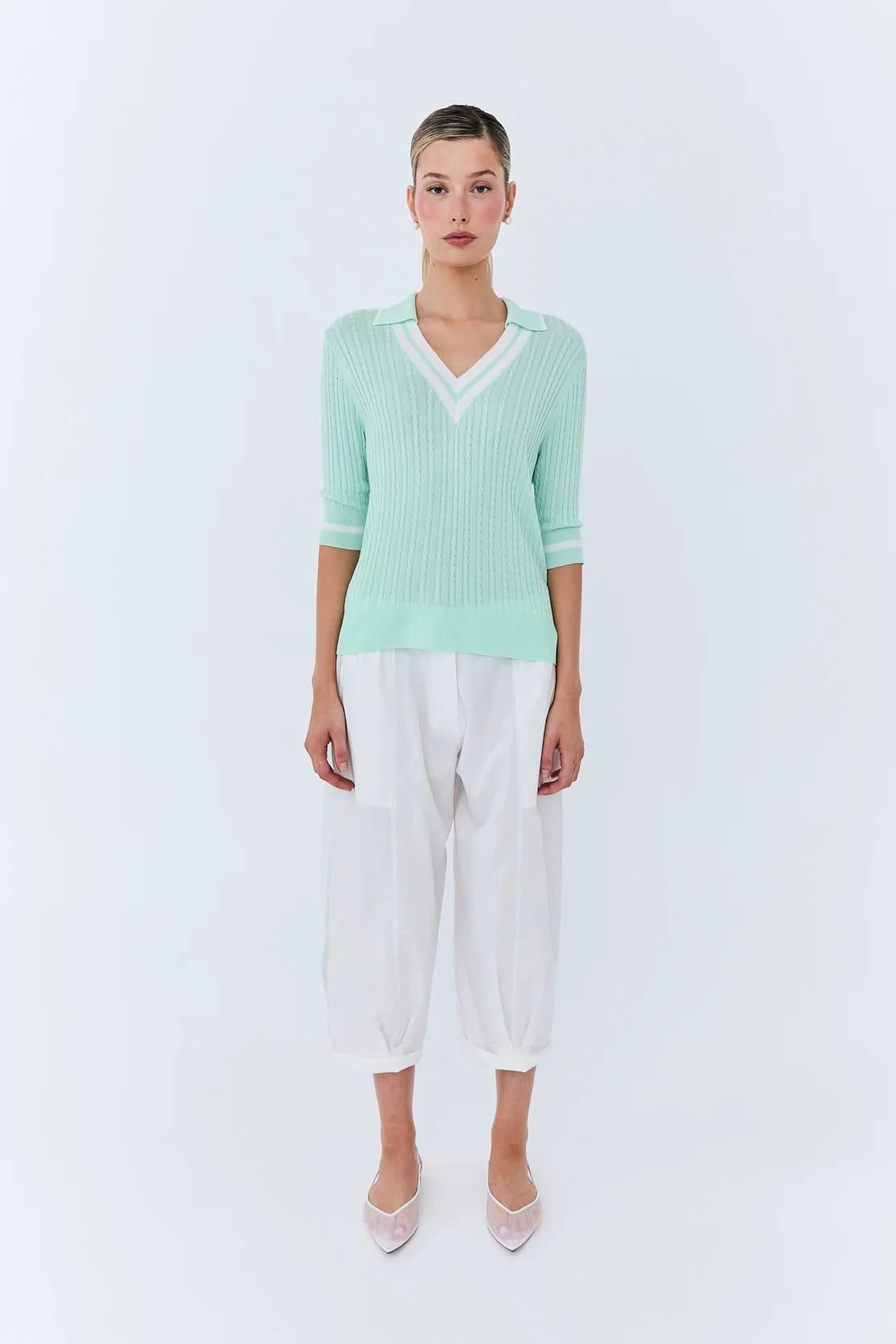 Eder by Anna - Michèle Polo Knit in Mint