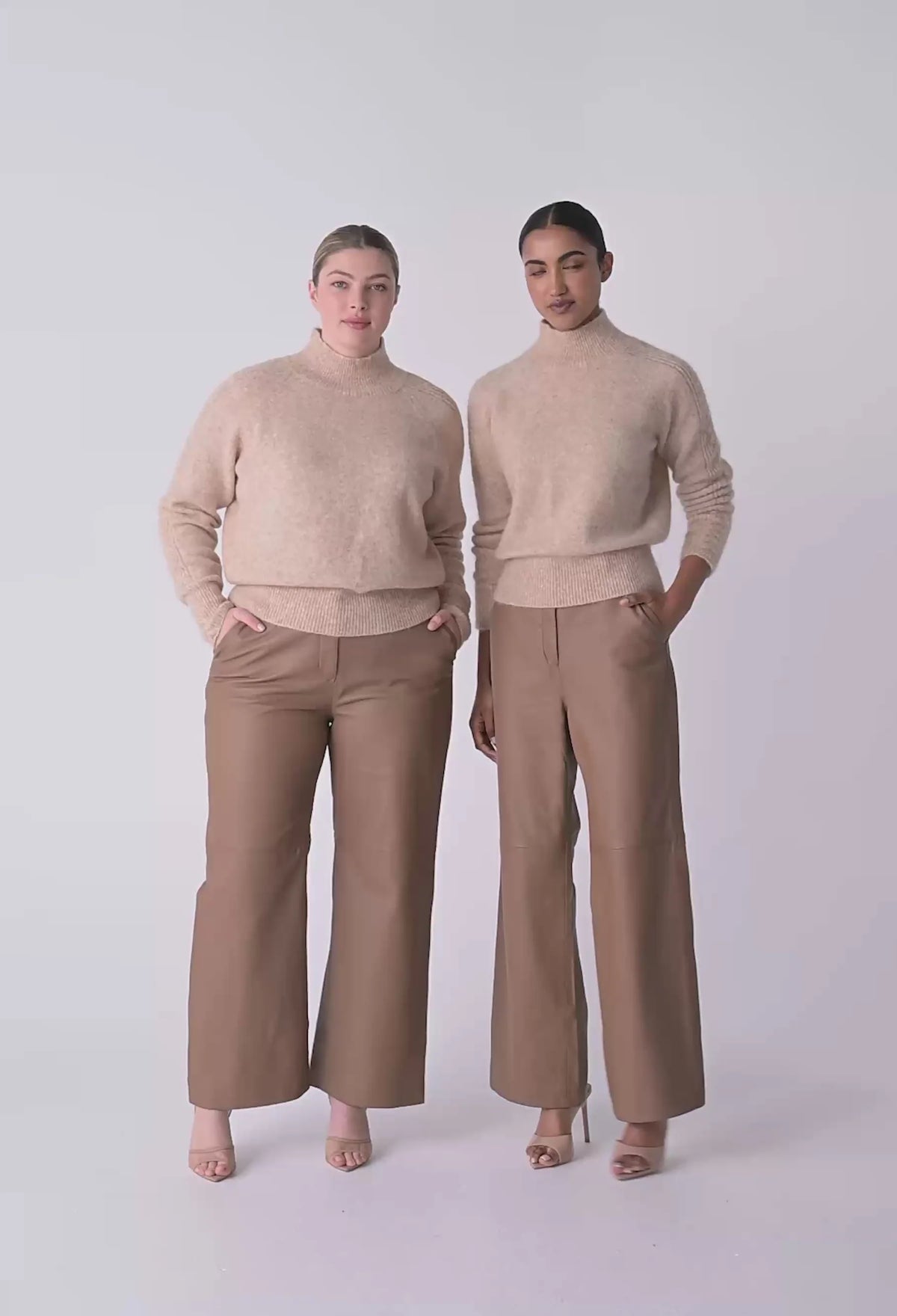 Once Was - Savanna Alpaca Wool Blend Fluffy Sweater in Almond