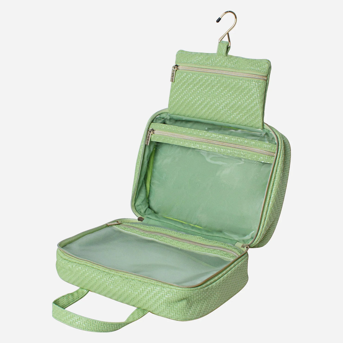 Hanging Cosmetic Bag - Herringbone