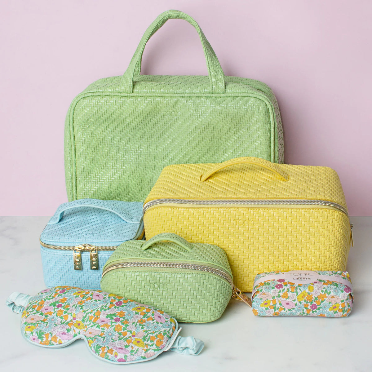 Hanging Cosmetic Bag - Herringbone