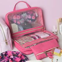 Hanging Cosmetic Bag - Herringbone