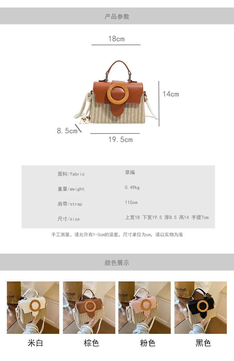 Mini Straw Box Handbag