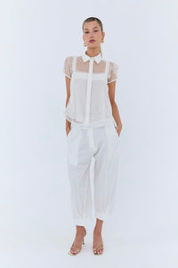 Eder by Anna Ludovina Blouse floral organza styled front view