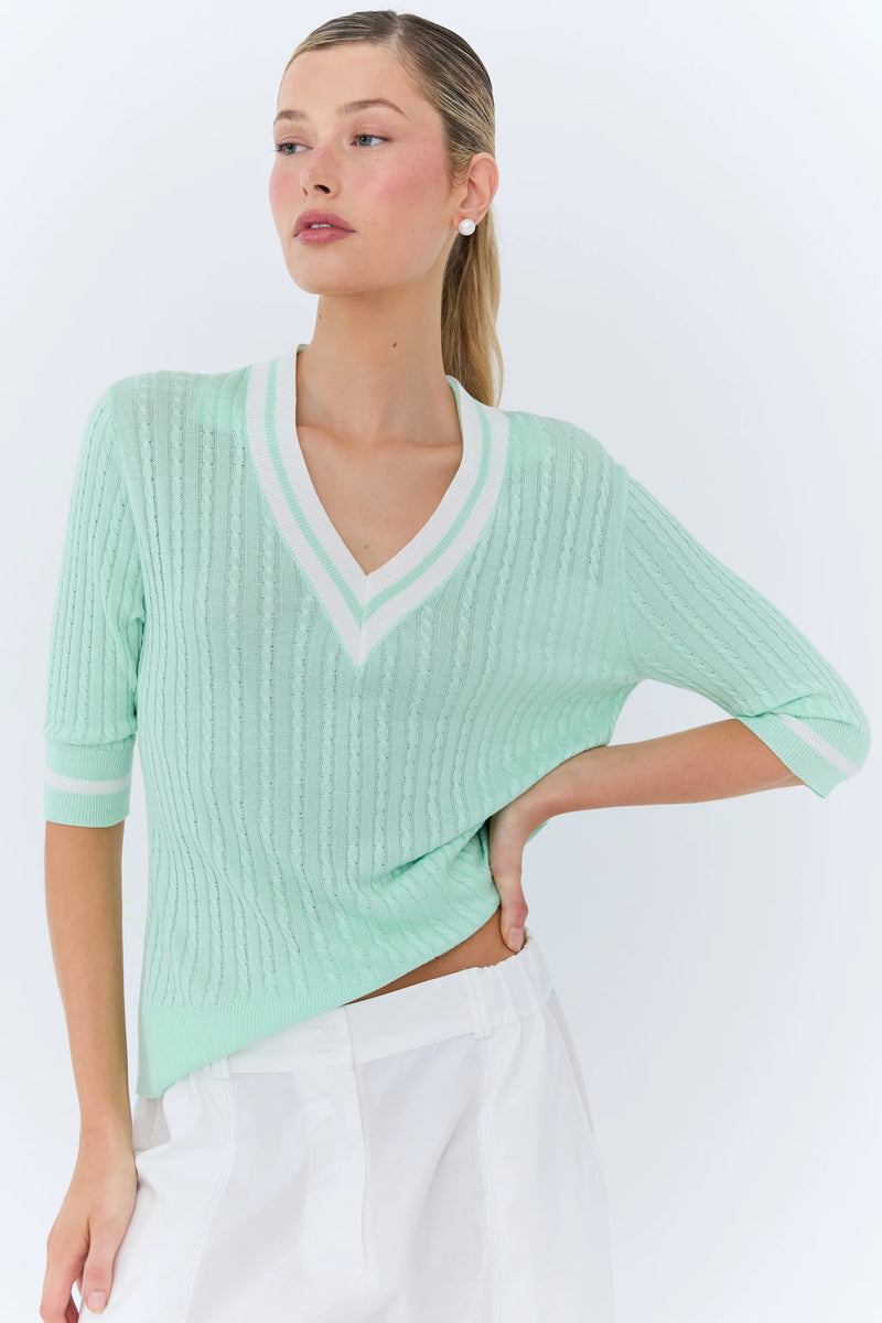 Eder by Anna - Michèle Polo Knit in Mint
