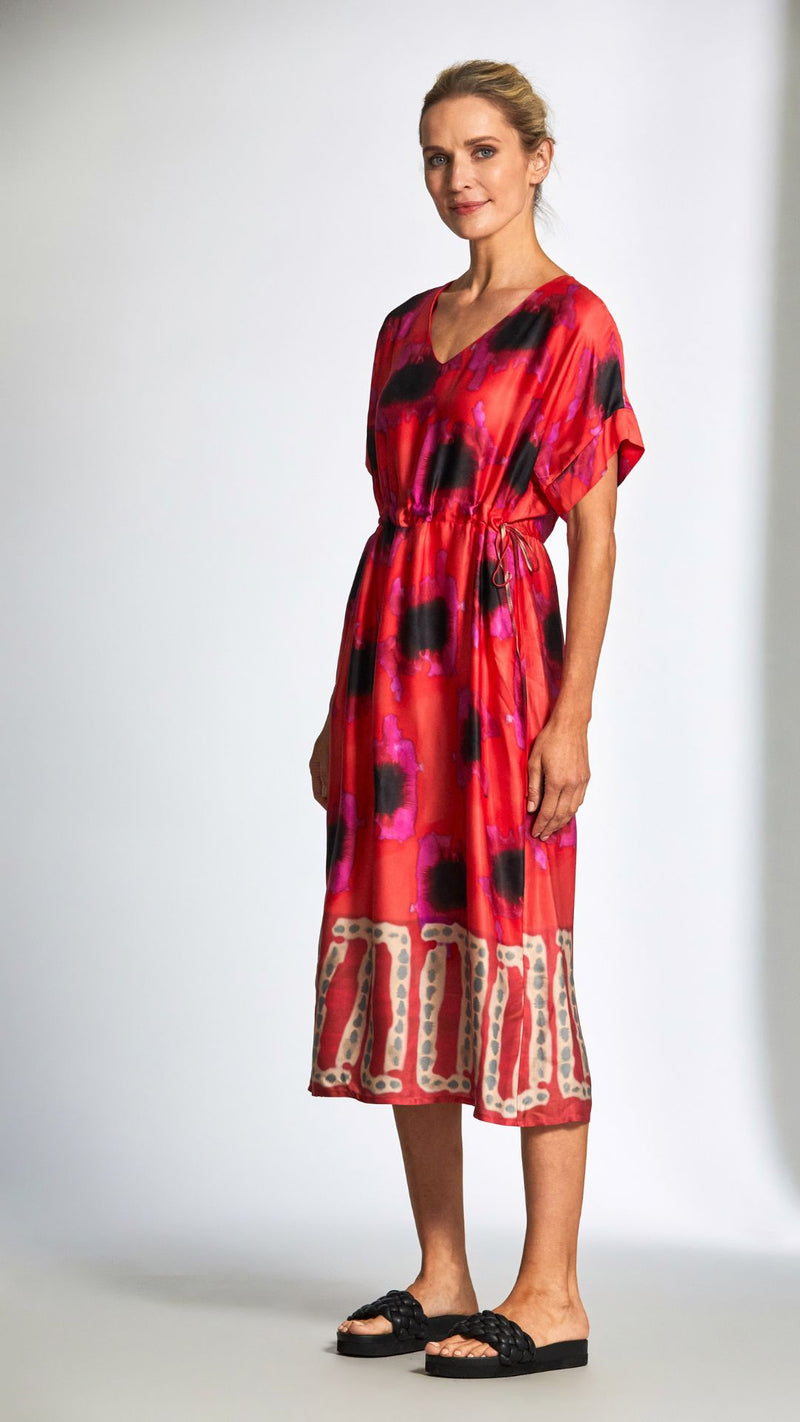 Peruzzi - Print Long Dress - Red