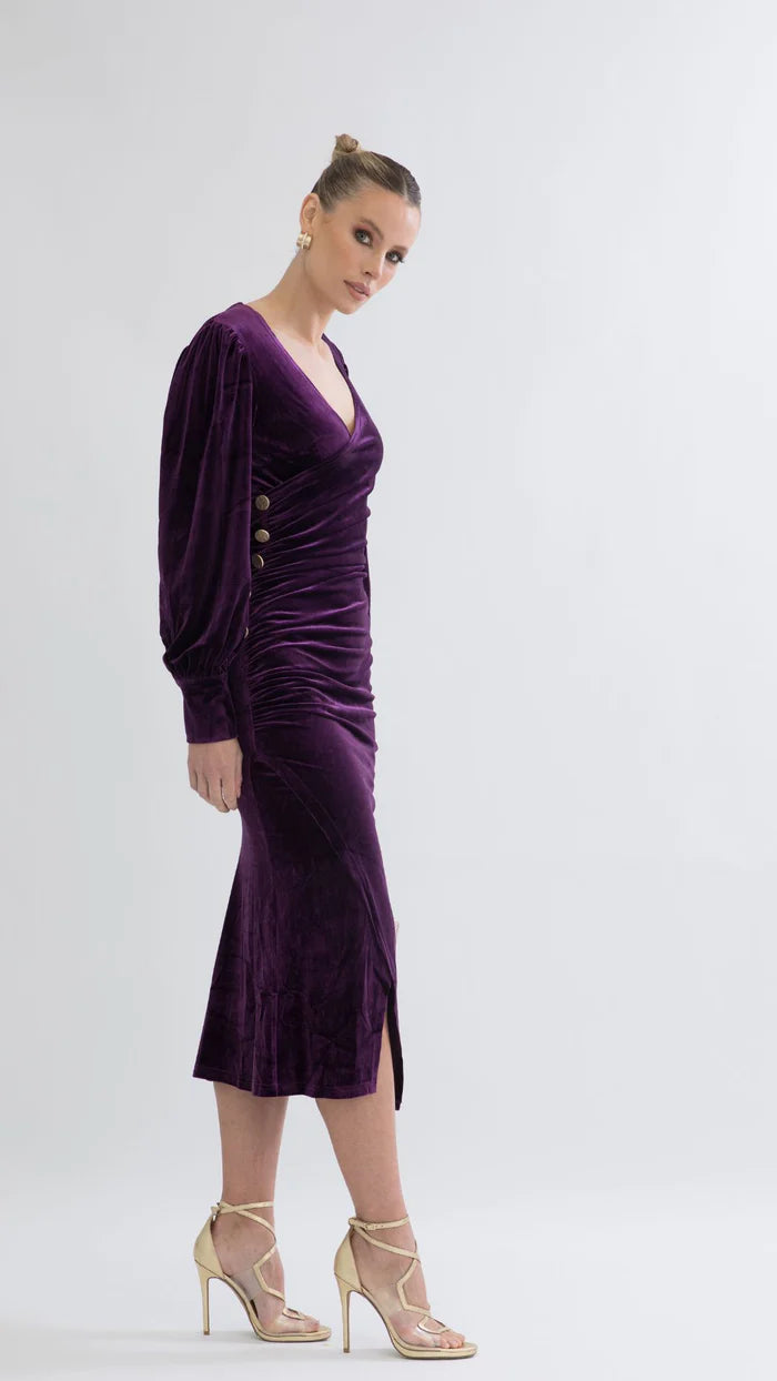Alba Stretch Velvet Dress