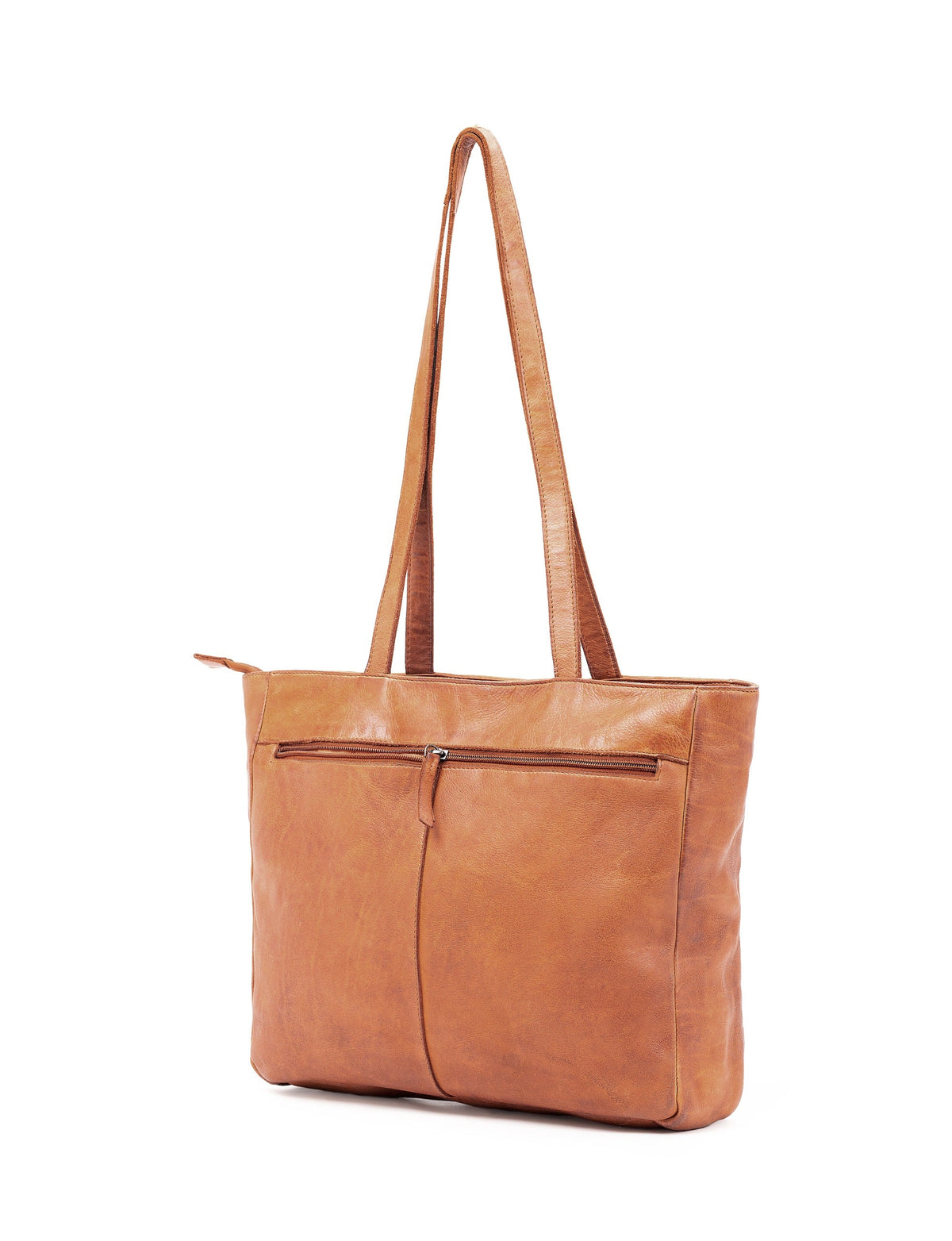 Serenade Toowoomba woven tote in tan, styled