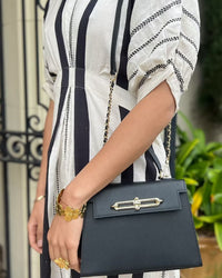 Anna Leather Satchel Bag