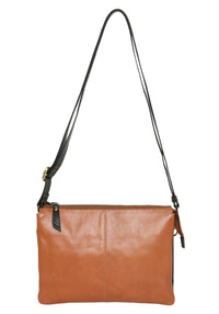 Cosgrove & Co Australia - Amelia Cross Body Travel Bag in Tobacco/Black