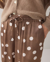 Summum Irregular Dot wide leg pants in Khaki - back