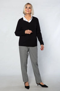 Equinox - Fine Gauge V-Neck Knit Sweater