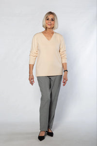 Equinox - Fine Gauge V-Neck Knit Sweater