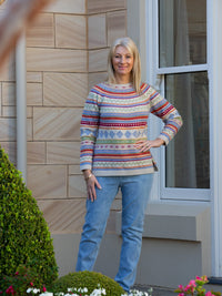 Multi Fairisle Crew Neck knit jumper