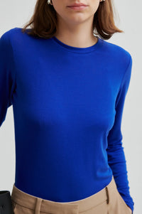 Second Female -Matima Marino blend Long Tee - Blue