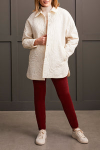 Tribal Quilted Shacket - Cream