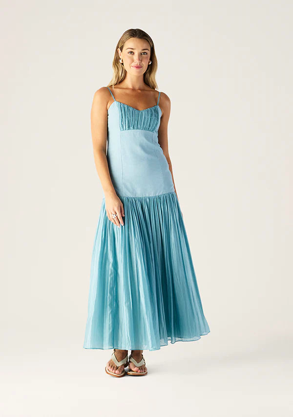 Mos the Label - Serafina Linen Maxi Dress - Seafoam