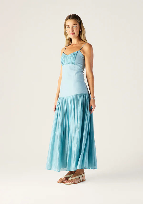 Mos the Label - Serafina Linen Maxi Dress - Seafoam