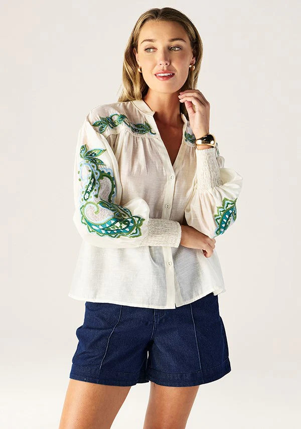 Mos the Label - Porto Embroidery Blouse