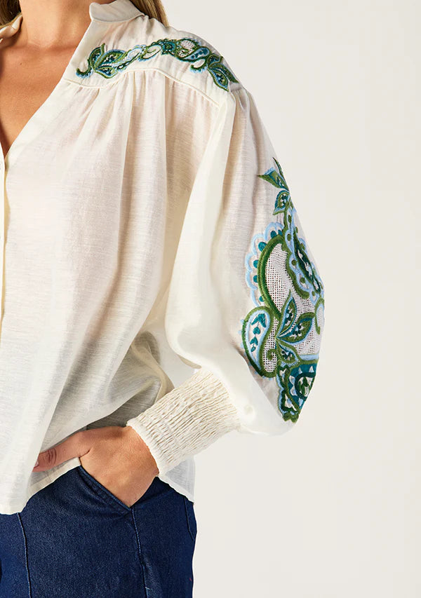Mos the Label - Porto Embroidery Blouse