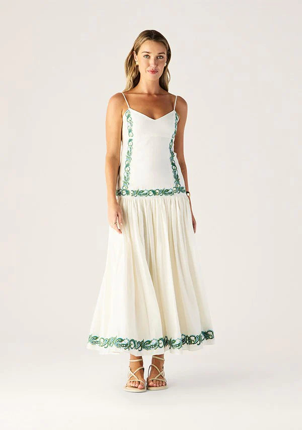 Mos the Label - Porto Embroidery Strappy Dress