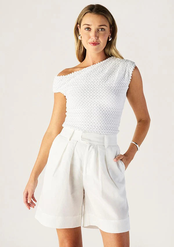 Mos the Label - Monaco Suiting Bermudas - White