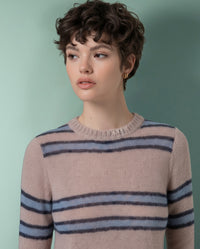 Suranka - Plaid Jacquard Sweater in Powdered Mauve