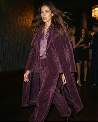 Surkana - Oversize Velvet Effect Pants in Violet