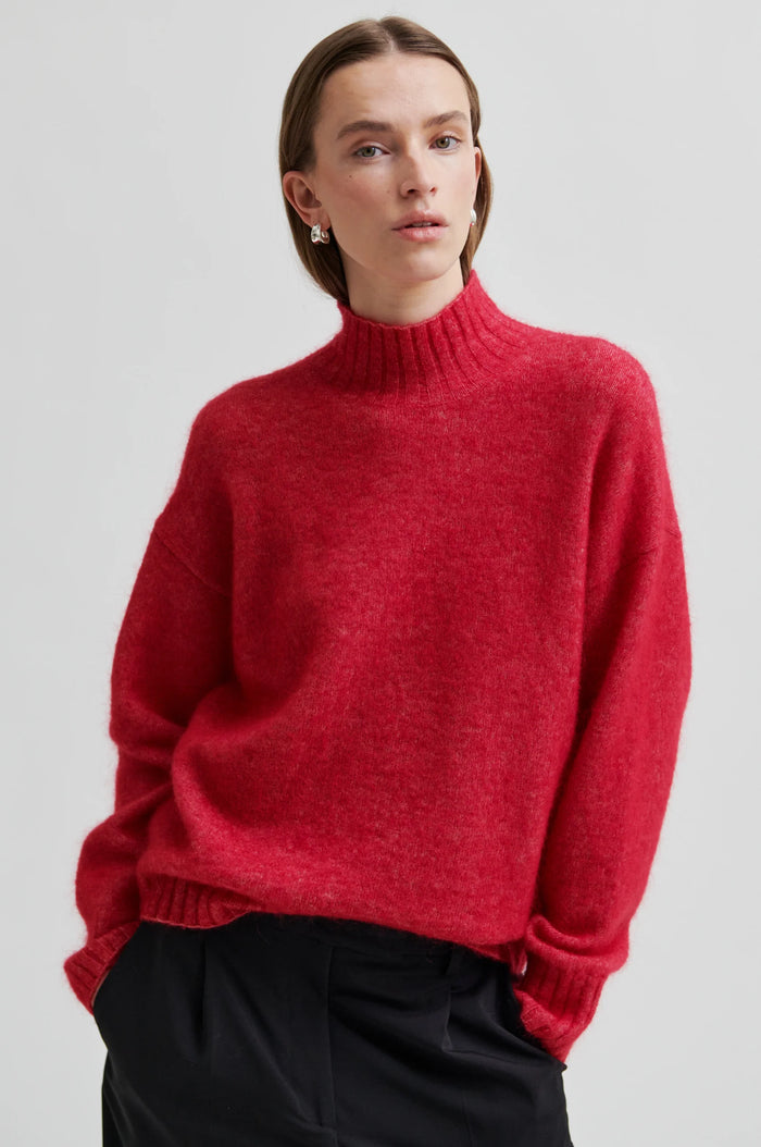 Second Female - Brooklyn Persian Red  High Neck Knit