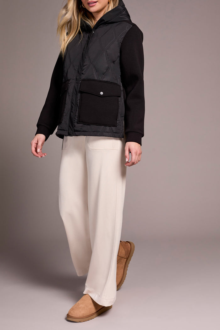 Tribal - Quilted Combo Knit Jacket