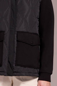 Tribal - Quilted Combo Knit Jacket