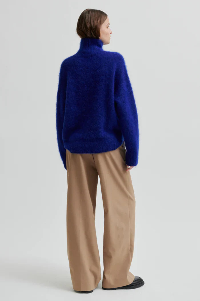 Second Female - Ina Knit HIgh Neck Mazarine Blue