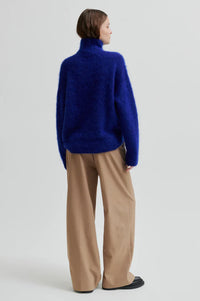 Second Female - Ina Knit HIgh Neck Mazarine Blue