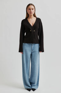 Second Female - Vigga Knit Cardigan - Chocolate Brown