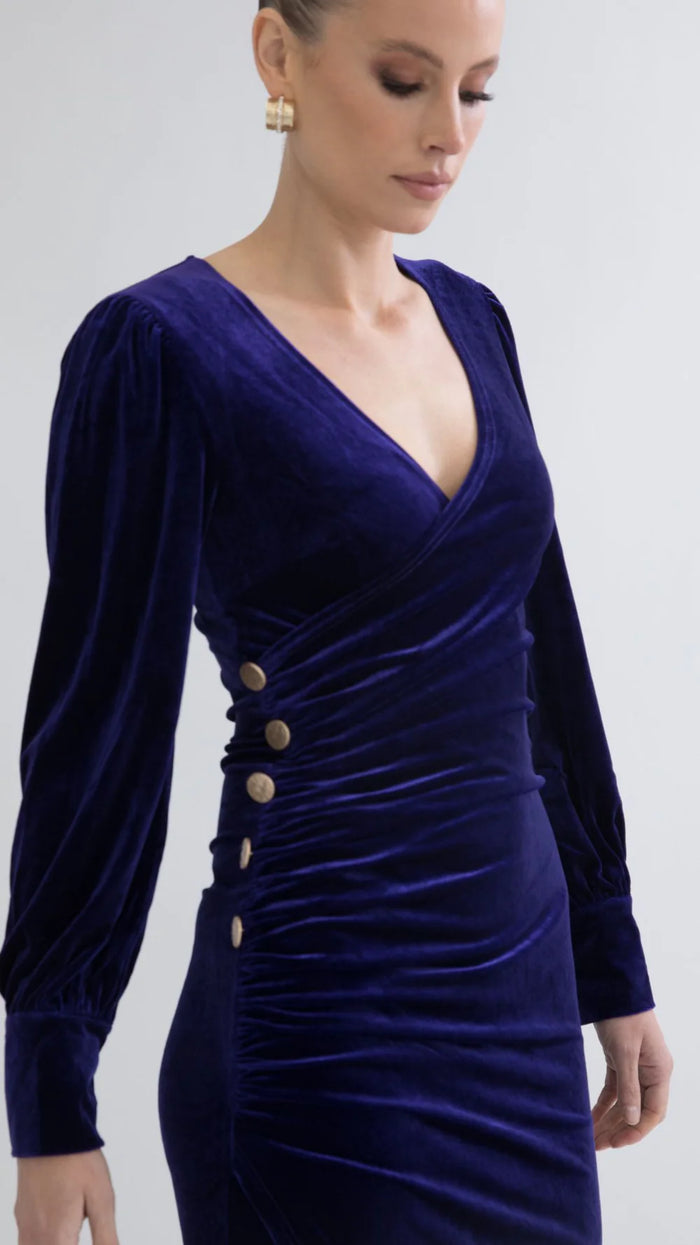 Alba Stretch Velvet Dress