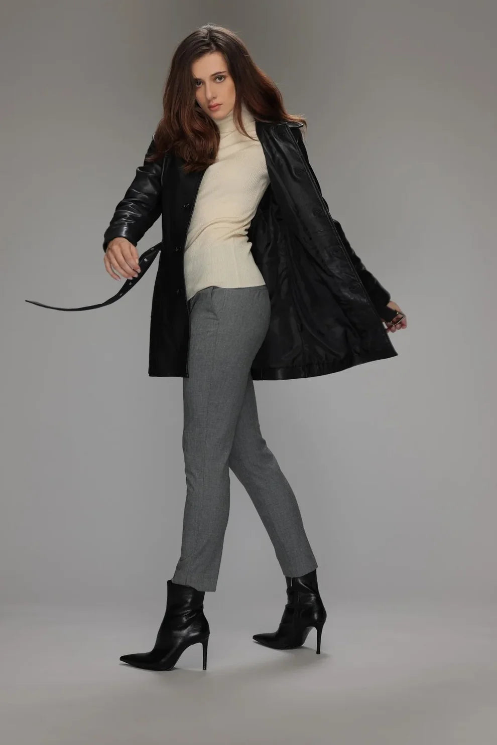 Saundryn Leather Jacket -  Black