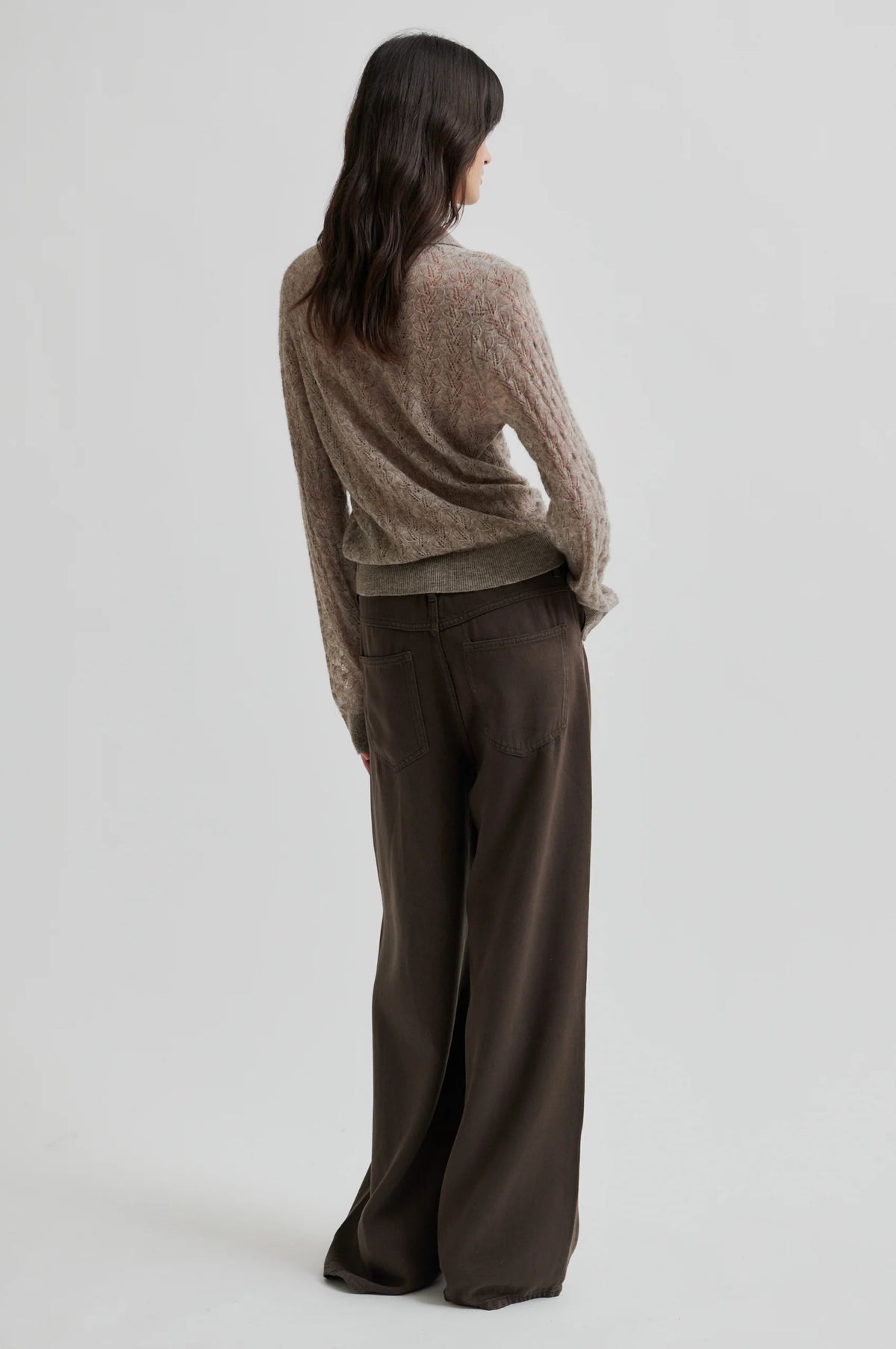 Second Female - Vespa Knit LS Polo - Mid Brown Melange