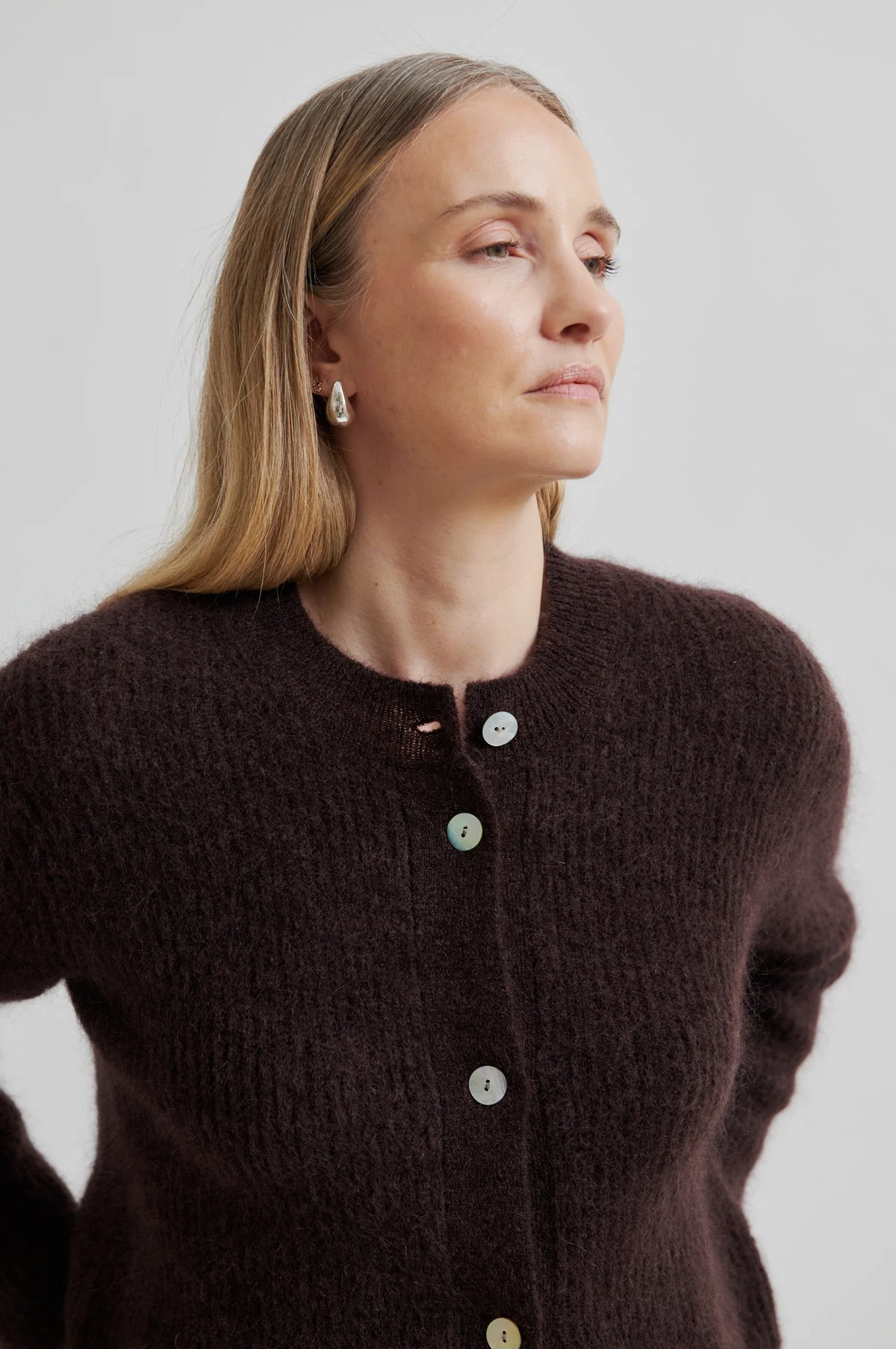 Second Female - Andrea Rib Mohair/Wool Cardigan