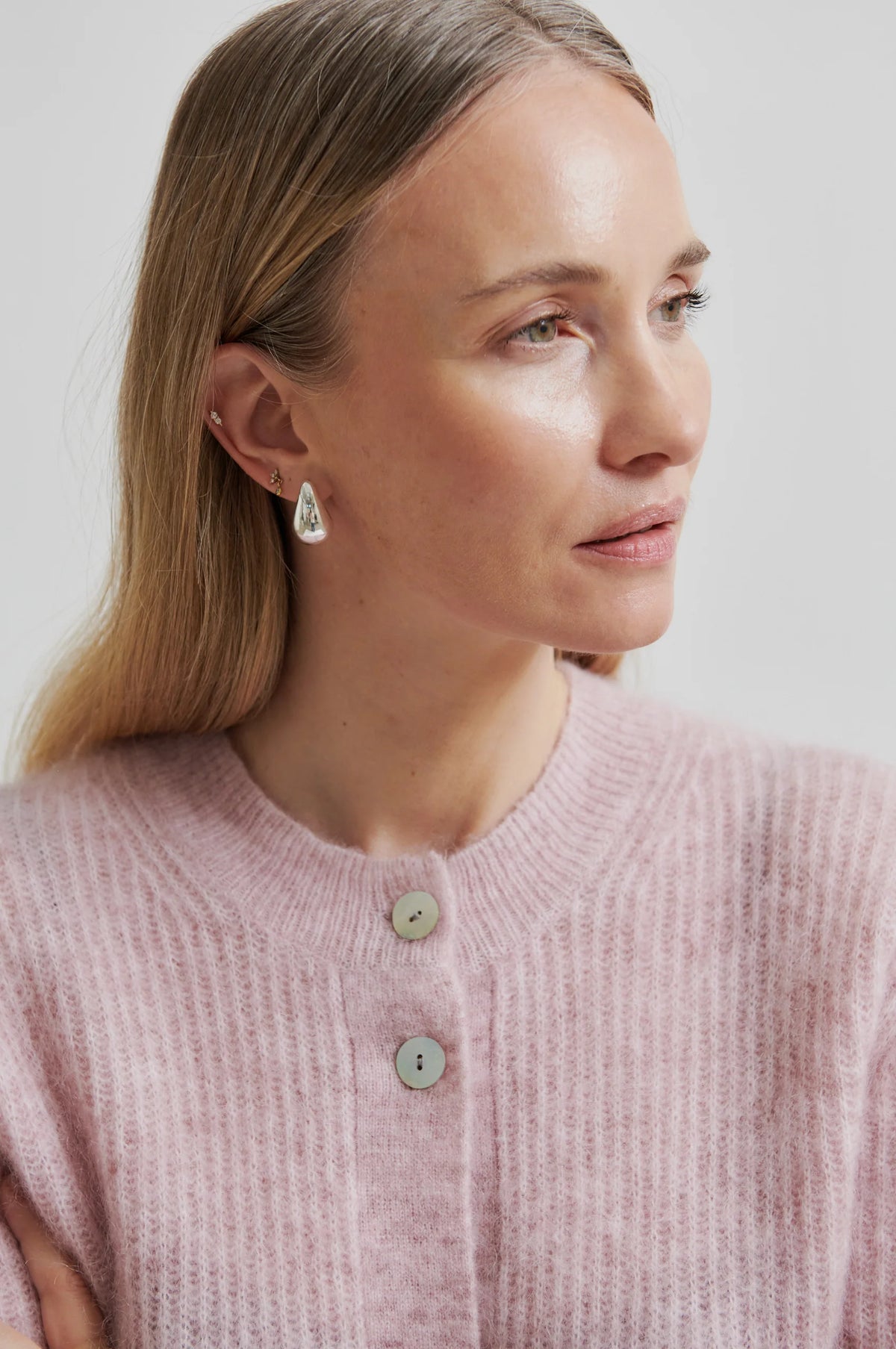 Second Female - Andrea Rib Mohair/Wool Cardigan