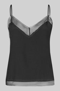 Second Female - Diaz Black Sheer Detail Top
