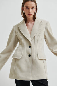 Second Female - Mood Beige Melange Wool Blend Blazer