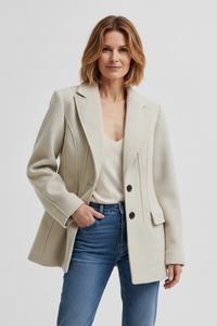 Second Female - Mood Beige Melange Wool Blend Blazer