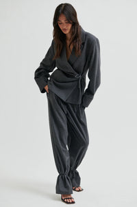 Second Female - Milea Dark Grey Melange Wool Blend Shirt