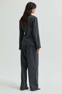 Second Female - Milea Dark Grey Melange Wool Blend Shirt