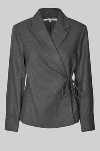 Second Female - Milea Dark Grey Melange Wool Blend Shirt