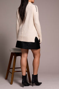 Tribal - Drop shoulder Intarsia Sweater