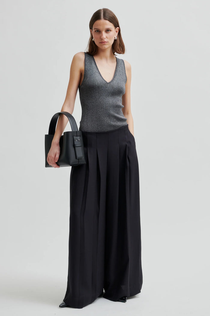Second Female - Glara Black Pleated Pants