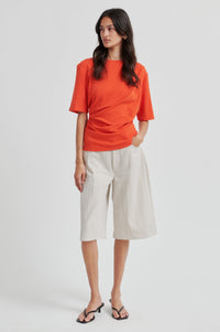 Second Female Ulina Drape Tee - Poinciana