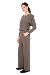 UP - Light Ponte Wide Leg Pant - Clay 68260UP
