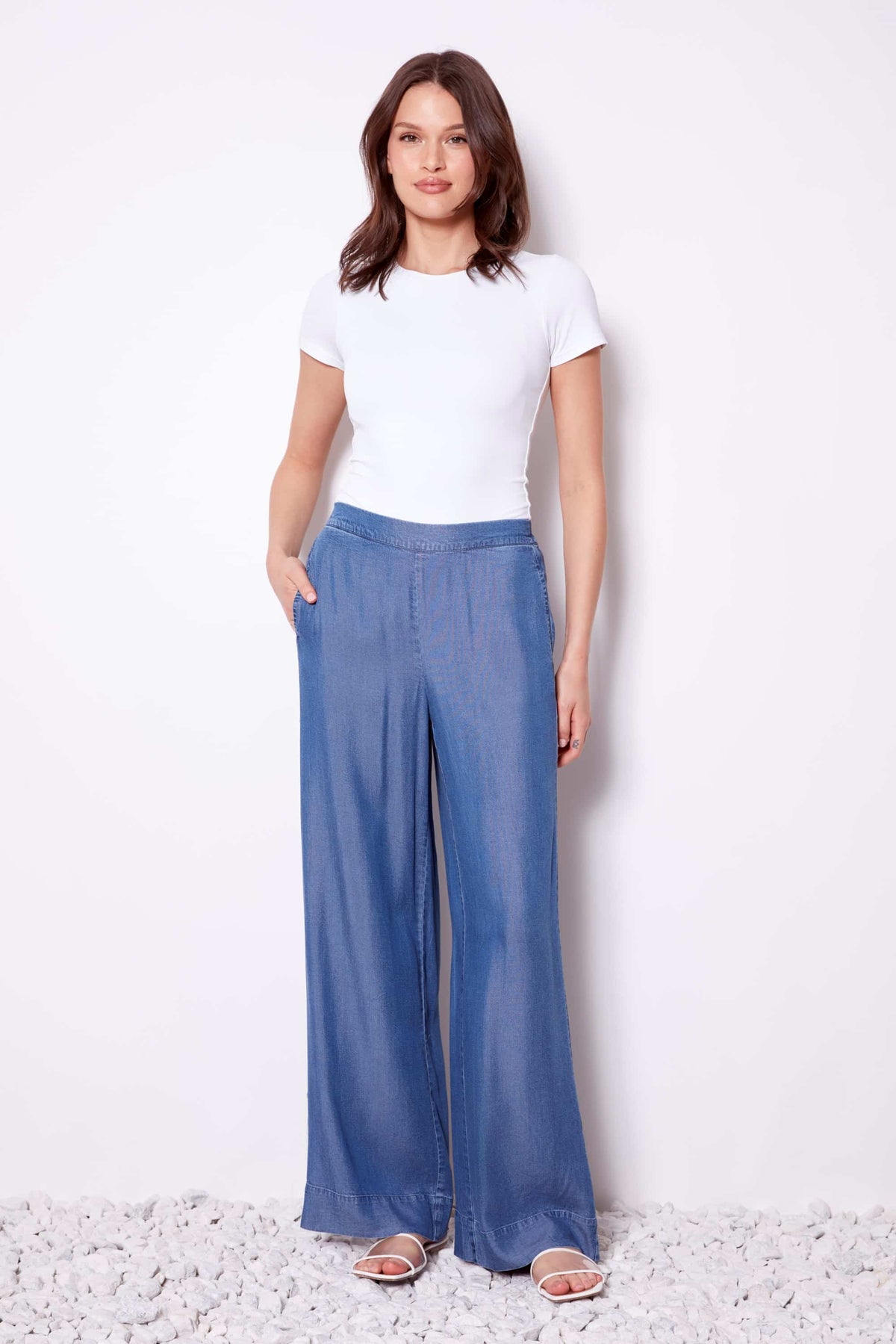 Up Pants - Wide Leg Tencel Pants
